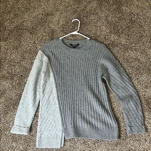 Simply Vera Vera Wang Gray and Light Gray Sweater